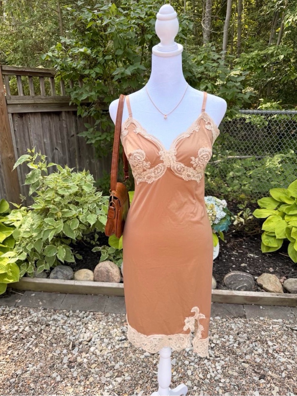 Vintage-Inspired Satin Lace Slip Dress